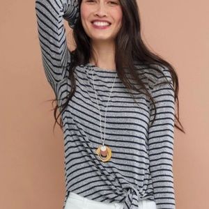 Stella & Dot Long Sleeve Tie Tatum Top.